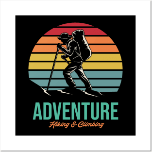Outdoor adventure hiking & climbing Posters and Art